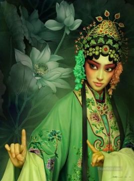 Yuehui Tang Chinese nude Beijing opera Oil Paintings